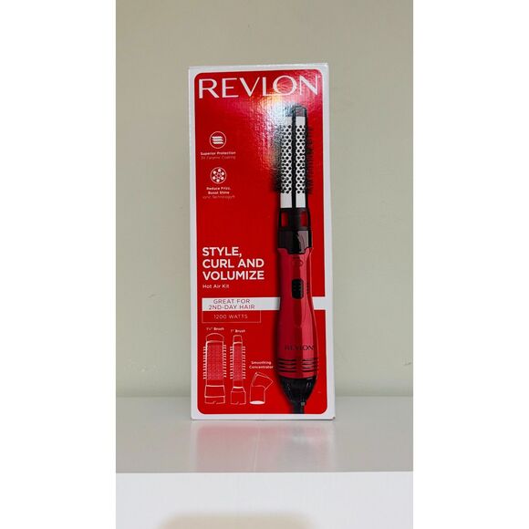 Revlon 1200W Perfect Style Hot Air Kit Style Curl and Volumize 3 Piece Ionic NIB - Picture 1 of 3